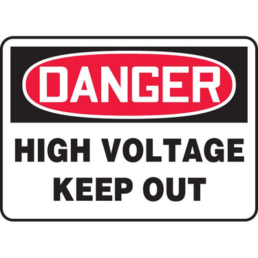 Danger High Voltage Keep Out Sign - Model MELCD01VA